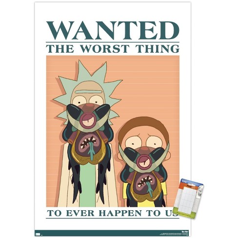 Rick And Morty Alien Wanted Poster Unisex T-Shirt Adult