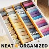 Set of 6 Bamboo Drawer Dividers , 4.65” High, Expandable Organizers for Clothing,Adjustable (17-22" Sizes) - SpaceAid® - 4 of 4