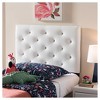Twin Viviana Modern And Contemporary Faux Leather Upholstered Button Tufted Headboard White - Baxton Studio - 3 of 3