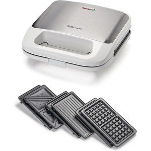 Betty Crocker 3-in-1 Indoor Grill, Sandwich/Panini Press & Waffle Maker Plus, Electric Grill with Interchangeable Non-Stick Plates, 750 Watts - 1 of 4