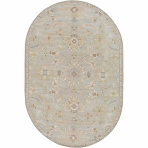 Hauteloom Copen Beige Floral Wool Rug - 1 of 4