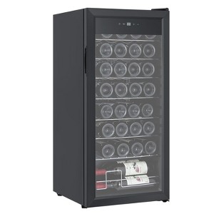 32 Bottle Wine Cooler, Compressor Wine Cooler Refrigerator with Digital Temperature Control - 1 of 4