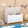GlasFlength Decorative Storage Cabinets Farmhouse Modern Style, Ample Storage, Sturdy Build, Natural with Spaious Compartment, White, 31.5"*13"*16.7" - 2 of 4