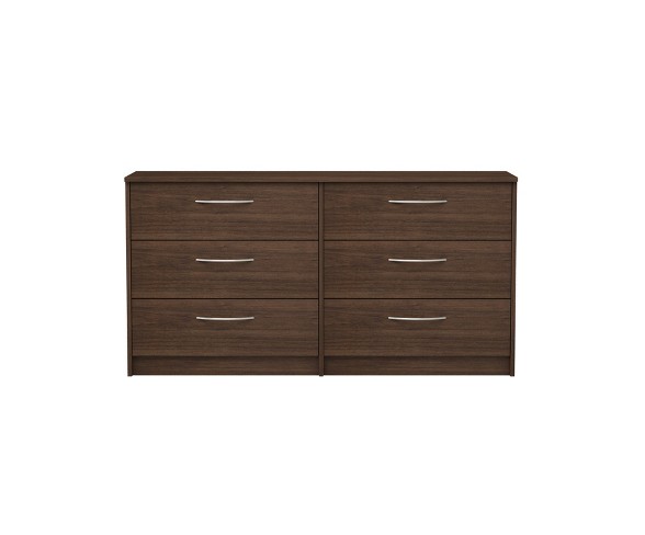 Addison 6 Drawer Dresser Walnut Brown - Loft 607