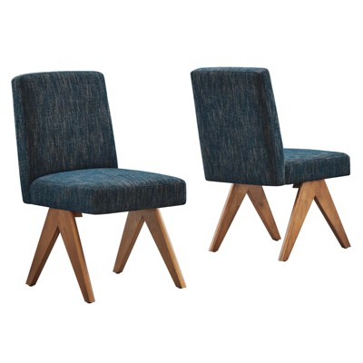 Modway Lyra Fabric Dining Room Side Chair - Set of 2