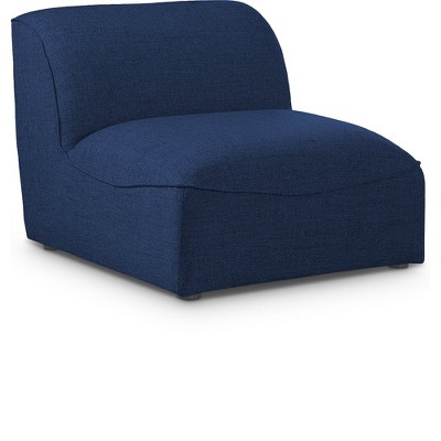 Meridian Furniture,Miramar Durable Linen Textured Armless