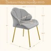 Yaheetech Velvet Accent Chair with Golden Metal Legs - 3 of 4