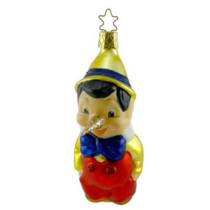 Inge Glas 4.0 Inch Pinocchio. Ornament Fairy Tale Wooden Nose Tree Ornaments - 1 of 2