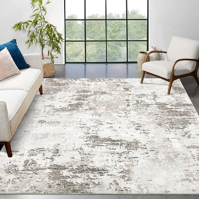 Runner Rug Modern Abstract Washable Rug Stain Resistant Carpet Non-Slip Backing Low Pile Floor Cover Kitchen Hallway EntrywayBrown/Green
