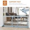 Resenkos 72" W x 27" H Extra Wide Freestanding Pet Gate with Adjustable Length Dog, Cat, Barrier for House, Doorway, Hallway, Natural - 3 of 4