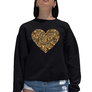 LA Pop Art Fall Vibes  - Women's Word Art Crewneck Sweatshirt - 1 of 4