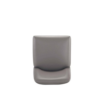 Gray Leatherette and Metal Counter Height Barstools, Set of 3