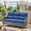 Belord Outdoor Patio Furniture with 6-inch Extra Thick Cushions, High Back Patio Furniture Set with 4 Swivel Chairs, 8 Pieces Outdoor Conversation Set - 3 of 4