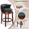 NicBex Cow top Leather Wooden Bar Stools,360 Degree Swivel Bar Stools with Backs,Counter Height Bar Stools for Home Kitchen Cafe - 4 of 4