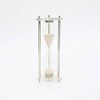 TopComfy Decorative Object Aluminium Frame Sand Timer Hourglass for Elegant Home Office Decor, Silver, 4.5"*4.5"*12.5" - 3 of 4