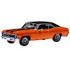 1971 Chevrolet Nova SS Orange with Black Stripes and Black Vinyl Top 1/43 Diecast Model Car by IXO Models - 2 of 3