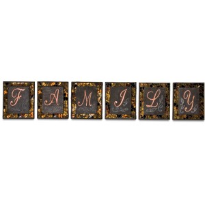Pavilion Gift Company - Family - 4" x 3.375" Standing Letters - Wall Sign Panels - 1 of 3