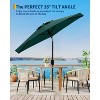 15Ft Rectangular Patio Umbrella with Base Large Patio Umbrella with Crank Handle, UV Resistant, Suitable for Outdoor Markets, Backyard, Poolside-Beige - 4 of 4