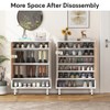 Resenkos Shoe Cabinet, 200 lb Capacity with Removable Tiers for Organized Shoe Collection White & Brown - 2 of 3