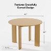 MAYEERTY 42" Wood Round Dining Table for 4, Farmhouse Modern Kitchen & Dining Room Table - 4 of 4