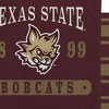 NCAA Texas State Bobcats Varsity Plaque Double Sided Royal Plush Blanket: Sports Team Logo - 3 of 3