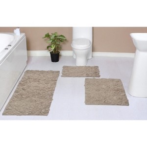 Modesto Collection Cotton Tufted Set of 3 Bath Rug Set - Home Weavers - 1 of 4