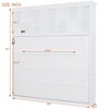 Queen Size Murphy Bed Wall Bed  with Storage Shelves and USB Ports -ModernLuxe - 4 of 4
