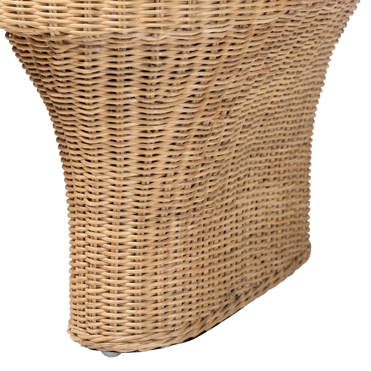 bali & pari 40.2" Irregular Canika Natural Rattan Coffee Table with Handwoven Wicker Brown - thumbnail 4