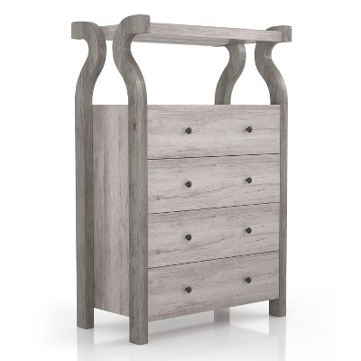 Chickadee Farmhouse 4 Drawer Chest Coastal White - miBasics