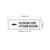 Unique Bargains Acrylic Self-Adhesive Decor Home Hotel Please Use Other Door Left Arrow Sign - 2 of 4