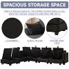 NicBex 113.5 Inch Modular Sectiona Sofa,U Shaped Convertible Corduroy Couch with Storage Ottoman for Living Room,Apartment,Office,Black - 3 of 4