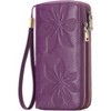 Ladies' clutch bag with anti-theft wrist strap,leather wallet,large-capacity credit card holder,handle-style carry strap - 2 of 4