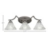 Toltec Lighting Zilo 3 - Light Vanity in  Graphite with 7" Italian Ice Shade - 2 of 2