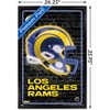 Trends International NFL Los Angeles Rams - Neon Helmet 23 Framed Wall Poster Prints - 3 of 4