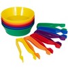 edxeducation® Sorting Bowls & Tweezers - Set of 12 - 18m+ - 6 Colors - 3 of 4