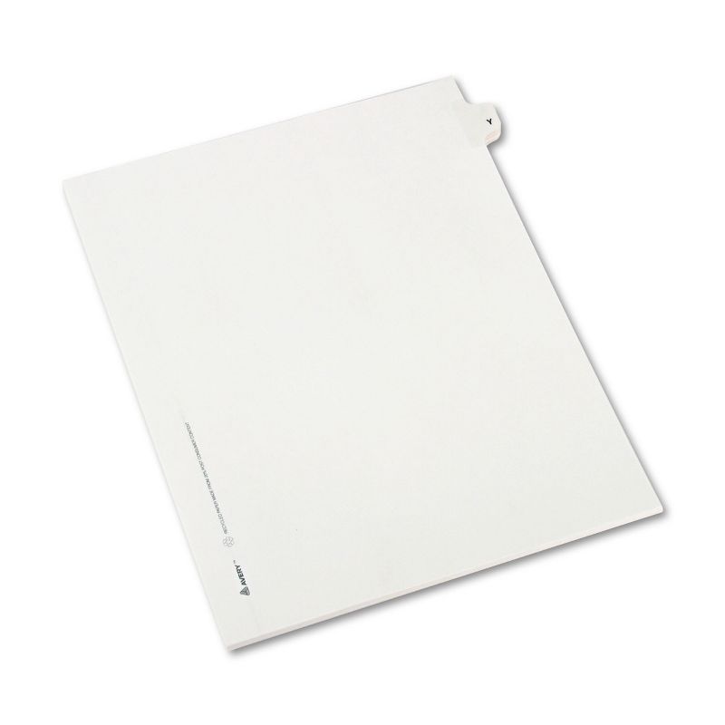 Avery-Style Legal Exhibit Side Tab Dividers 1-Tab Title Y Ltr White 25/PK 01425, 2 of 7