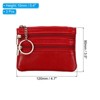 Unique Bargains PU Leather Durable Compact Lightweight Coin Purse Pouch 4.7" x 3.5" 3 Pcs - 2 of 3