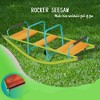 YUHAO Children Seesaw Plastic Seat Playground Equipment , Outdoor Toys，Age 2-6 , Blue and Green - 2 of 4