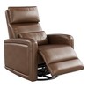 Manual Reclinder, 360° Swivel Sofa Rocker, Faux Leather Single Sofa, Modern Wingback Recliner, with Ergonomic Backrest, for Living Room - 2 of 4