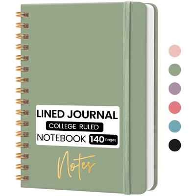 Belatt Lined Spiral Journal Notebook, A5 College Ruled Notebook for Journaling, Note-Taking, and Daily Planning, Durable Hardcover with Elegant Design
