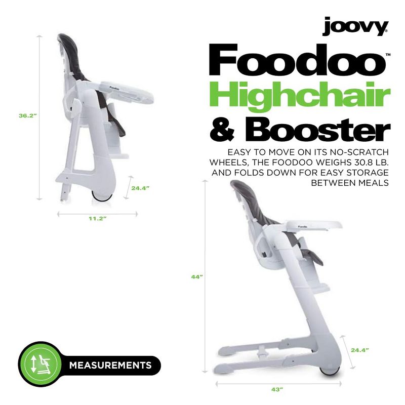 Joovy Foodoo Highchair & Booster, Jet, 4 of 5