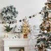 24" Artificial Tabletop Mini Christmas Tree, Small White Frosted Christmas Tree with Burlap Base, Miniature Pine Tree Christmas Tree Decoration - 4 of 4