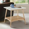 LIVN CO. Mid-Century Modern End Table Off-White/Natural - 2 of 4