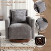 MOONMISS 360 degree rotation design,soft and comfortable chenille fabric,ergonomic design of the living room chair - 3 of 4