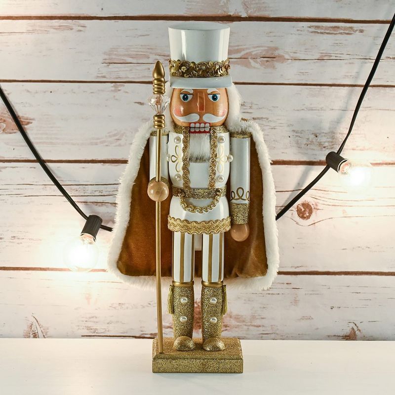 Ornativity Christmas King Wooden Nutcracker - Gold - 14 in, 3 of 8