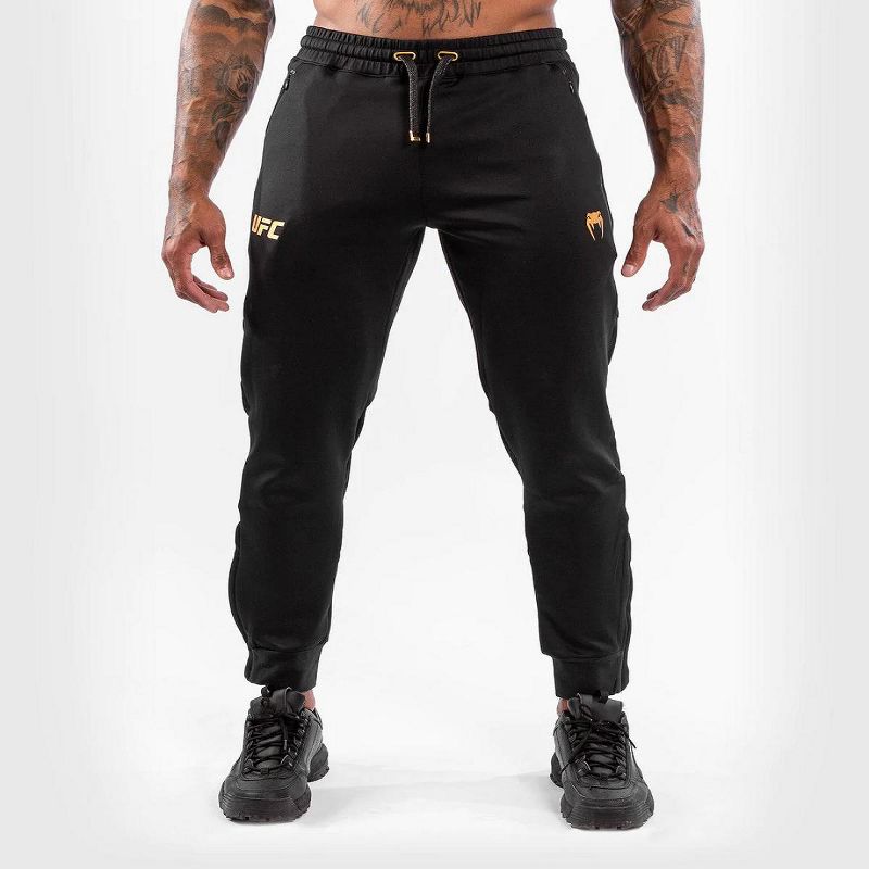 Venum UFC Authentic Fight Night Walkout Jogger Pants - Black/Gold, 1 of 3