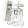 Lauren Collection 1-Light Wall Sconce - Modern Flared Glass & Steel Design, Damp Rated - 2 of 4