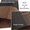 Aoibox Durable Washable Woven Vinyl Kitchen Placemats Set of 4, Heat Resistant Non-Slip Table Mats for Dining, Home, Office (Brown) - 3 of 4
