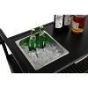 VYNXARIA Outdoor Wicker Bar Table - Versatile Serving Cart with Ice Bucket & Lockable Wheels - 3 of 4