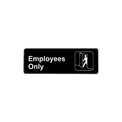 Alpine Industries 9 in. x 3 in. Employees Only Sign 5 Pack SGN-21-5